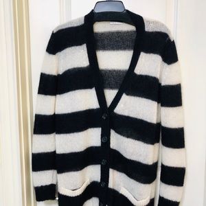 Valentino Long Sleeve Black & White Cardigan